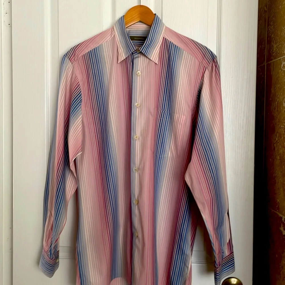 Ermenegildo Zegna Vertical Striped Shirt - Picture 1 of 8
